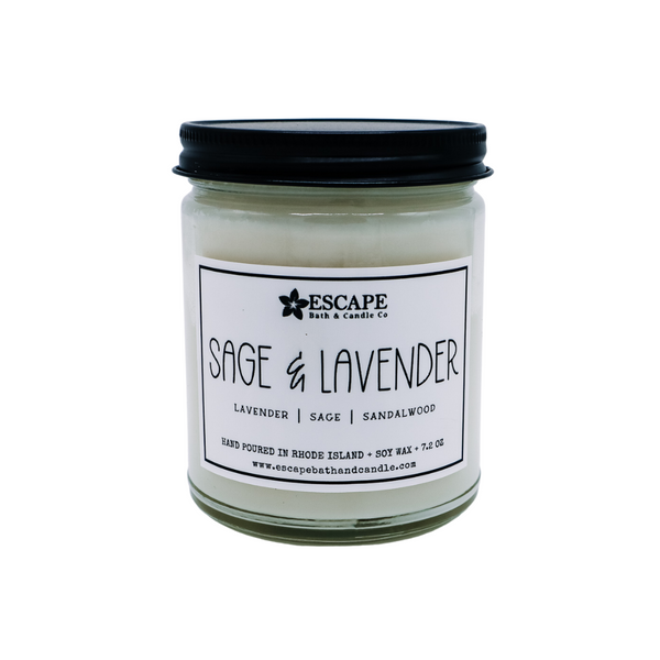 Sage & Lavender Scented Soy Candle